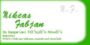 mikeas fabjan business card